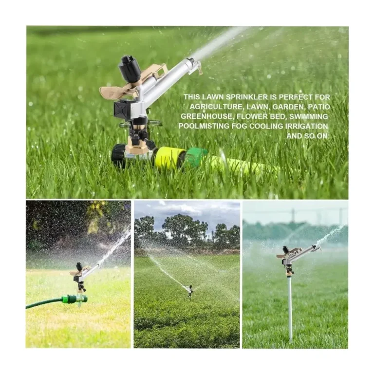 1.5-Inch Heavy-Duty Irrigation Impact Rain Gun Sprinkler 360° Adjustable Long-Range Water Sprinkler, High-Pressure Irrigation Nozzle
