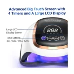 BQ-V3 UV/LED Nail Lamp – 168W Professional Gel Polish Dryer