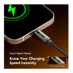 Oraimo OCD-175CC Digiline 100W USB-C to USB-C Fast Charging Cable – 5A, 1.2m, Digital Display