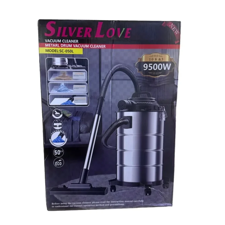 Silver Love SC-050L 50Litre Metal Drum Wet & Dry Vacuum Cleaner with Blowing Function – 9500W