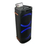 Sonashi SPS-8020R Dual 6.5-Inch Rechargeable Bluetooth Speaker, 40W, TWS, 2 UHF Wireless Microphones, Karaoke, FM Radio, Disco Lights
