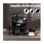 SONIFER SF-3570 3-in-1 Coffee Machine with Grinder – 1450W, 19-Bar Pressure, 150g Bean Container, 2L Water Tank