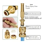 Brass Adjustable High-Pressure Hose Spray Nozzle 1/2" – Twist-Control Water Gun