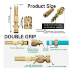 Brass Adjustable High-Pressure Hose Spray Nozzle 1/2" – Twist-Control Water Gun