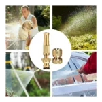 Brass Adjustable High-Pressure Hose Spray Nozzle 1/2" – Twist-Control Water Gun
