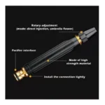 Brass High-Pressure Water Spray Gun for 1/2" Hose Pipe – Adjustable Jet Nozzle for Car Wash, Garden & Cleaning