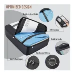 8-Piece Travel Packing Cubes Set – Lightweight Polyester Luggage Organizer with Shoe Bag, Hanging Toiletry Bag, Laundry Bag & Accessories Pouch