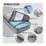 8-Piece Travel Packing Cubes Set – Lightweight Polyester Luggage Organizer with Shoe Bag, Hanging Toiletry Bag, Laundry Bag & Accessories Pouch