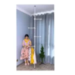 4-Tier Floor-to-Ceiling Adjustable Clothes Drying Rack & Coat Hanger Organizer