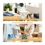 2-in-1 Steam Iron & Handheld Garment Steamer with Suction – 1300–1500W, Ceramic Soleplate, 3500 Pa & 100ml Tank