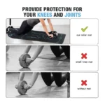 Exercise Mat for Ab Roller & Yoga – 7mm Thick Non-Slip TPE Workout Mat