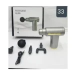 Rechargeable Massage Gun with 4 Interchangeable Heads – Full Body Deep Tissue Percussion Massager
