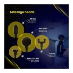 Rechargeable Massage Gun with 4 Interchangeable Heads – Full Body Deep Tissue Percussion Massager