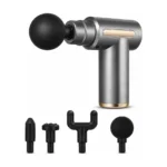 Rechargeable Massage Gun with 4 Interchangeable Heads – Full Body Deep Tissue Percussion Massager