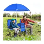 Double Outdoor Folding Chair with Sunshade – Portable Camping & Beach Love Seat
