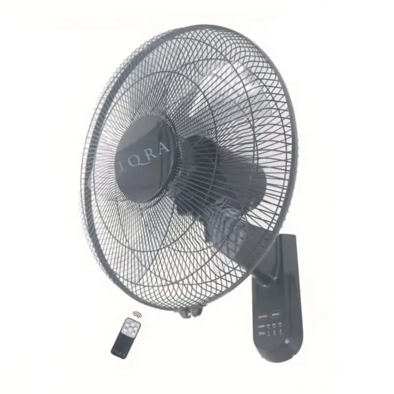 IQRA 16-Inch Wall Fan with Remote – 50W, 3 Speeds, 7.5-Hour Timer, Copper Motor, IQ-WF019-R