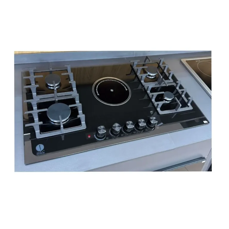 IQRA 90 × 60cm Built-In Hybrid Gas & Electric Hob – 4 Gas Burners + 1 Ceramic Plate