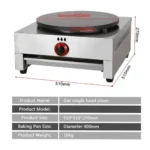 Commercial Gas Pancake & Crepe Maker 40cm - Image 5