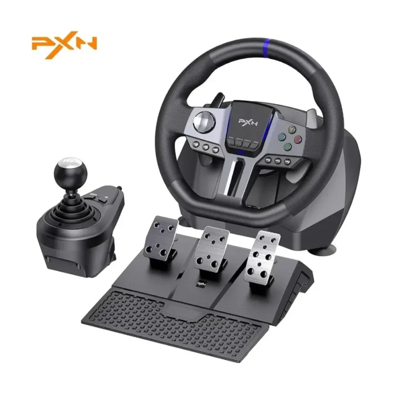 PXN V9 GEN2 Racing Steering Wheel – 270°/900° with 6+R Gear Shifter, Hall Effect Pedals & Paddle Shifters