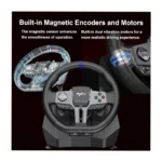 PXN V9 GEN2 Racing Steering Wheel – 270°/900° with 6+R Gear Shifter, Hall Effect Pedals & Paddle Shifters