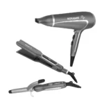 Sonashi SBS-800 3-in-1 Hair Dressing Set Hair Dryer, Hair Straightener & 19mm Curler, 2200W