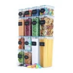14-Piece Blue Airtight Food Storage Containers Set BPA-Free Plastic Kitchen & Pantry Organizers