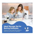 14-Piece Blue Airtight Food Storage Containers Set BPA-Free Plastic Kitchen & Pantry Organizers - Image 5