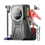 4-in-1 Portable Digital Car Jump Starter, Tire Inflator, Air Compressor & Power Bank 3000A, 150 PSI