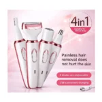Lady Shaver Beauty Kit 4-in-1 Rechargeable Electric Hair Remover for Women – Face and Body Grooming Kit - Image 2
