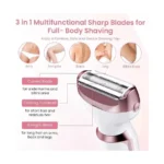 Lady Shaver Beauty Kit 4-in-1 Rechargeable Electric Hair Remover for Women – Face and Body Grooming Kit - Image 6
