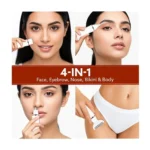4-in-1 Electric Shaver for Women Rechargeable Face and Body Hair Trimmer with Interchangeable Heads