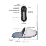 USB Rechargeable Electric EMS Foot Massager Slippers with Remote Control - Image 7