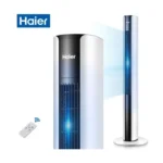 Haier Electric Tower Fan 55W, 3 Speeds, 60° Oscillation, Timer with Remote Control