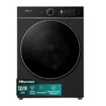 Hisense WD5I1245BBRH Smart 12kg/8kg Washer Dryer KitchenFit 5i Series | WiFi | Heat Pump | 1400 RPM | Black