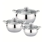 Kaisa Villa KV-6650 6-Piece Stainless Steel Casserole Cookware Set