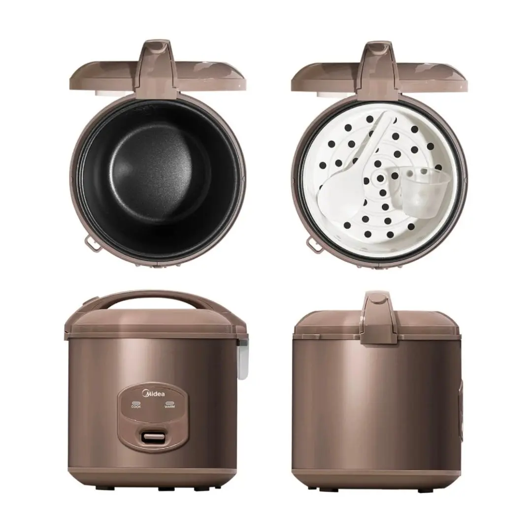 Midea 5l rice cooker2 Midea 5Litre Rice Cooker with Steamer MB-YJ508J-N | Non-Stick Inner Pot | Automatic Keep Warm | Brown - Image 1