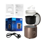 Midea 5Litre Rice Cooker with Steamer MB-YJ508J-N | Non-Stick Inner Pot | Automatic Keep Warm | Brown - Image 3