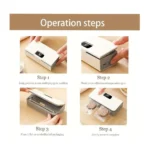 Rechargeable Mini Bag Sealer 2-in-1 Heat Sealer and Cutter with LED Display - Image 4